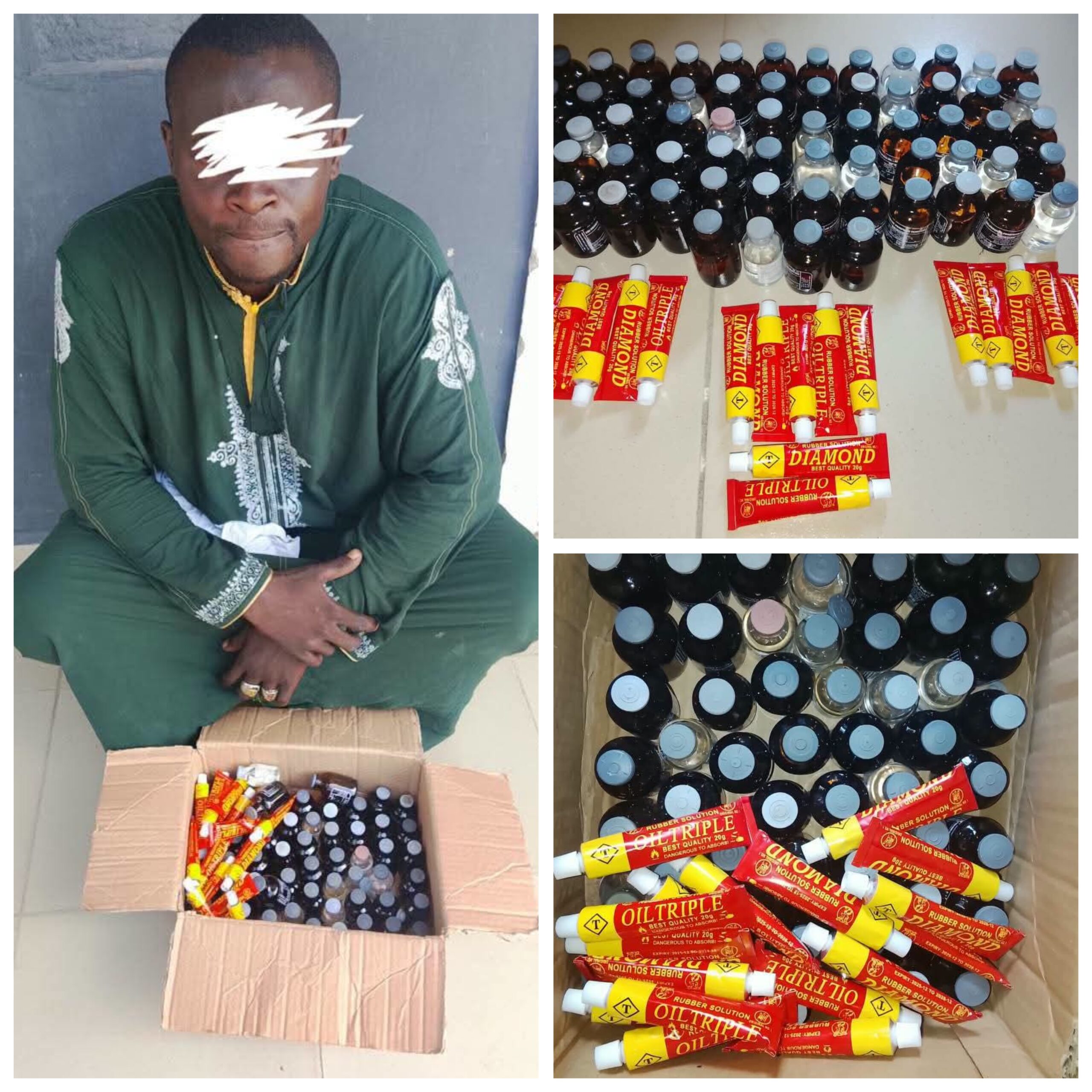 Suspected Drug Dealer Arrested With 64 Bottles of “Suck And Die” In Bauchi