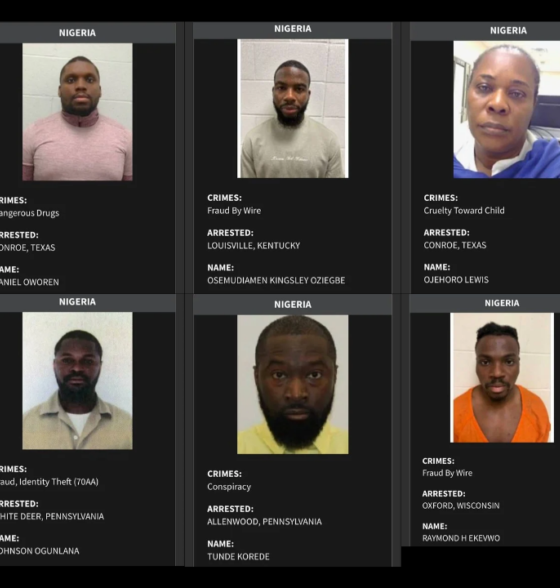 US Releases New List Of 10 Nigerians Facing Deportation Over Criminal Offences