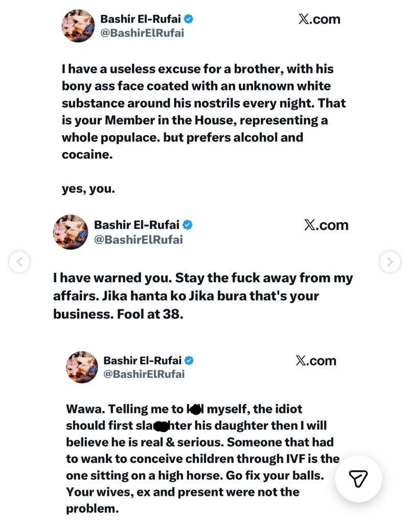 Bashir El-Rufai Attacks Brother Bello, Accuses Him Of Being Drug And Alcohol Addict 17 Bashir El-Rufai Attacks Brother Bello, Questions His Loyalty To Family