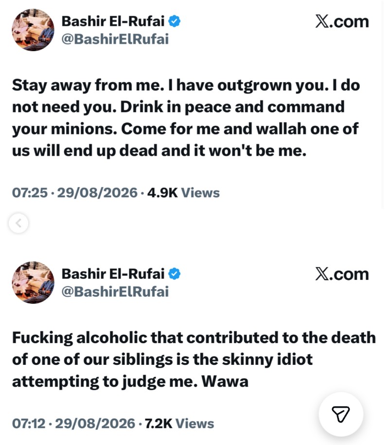 Bashir El-Rufai Attacks Brother Bello, Accuses Him Of Being Drug And Alcohol Addict 16 Bashir El-Rufai Attacks Brother Bello, Questions His Loyalty To Family