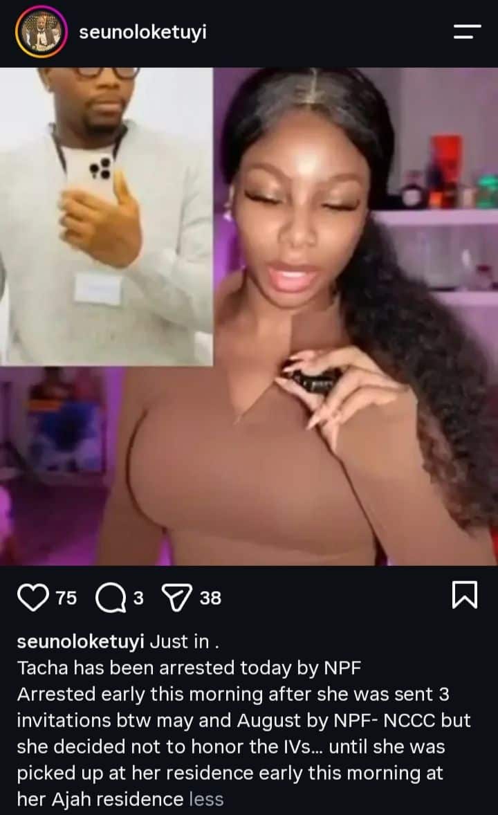 BBNaija's Tacha Akide Reportedly Arrested By Police Over Rape Allegation 6 BBNaija's Tacha Akide Reportedly Arrested By Police Over Rape Allegation