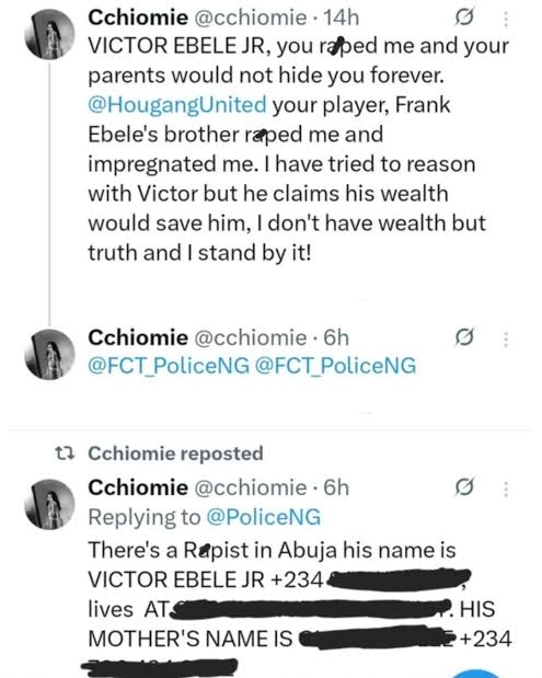"I Was Frightened” - Woman Retracts Rape Allegation Against Footballer Victor Ebele