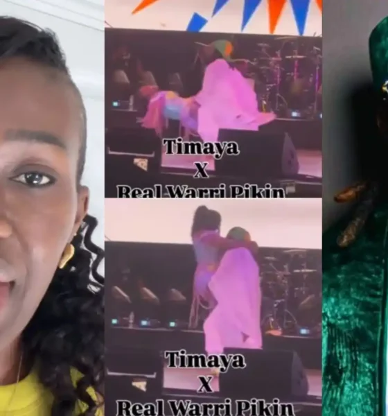 Warri Pikin Apologizes To Nigerians After Timaya Lifted Her On Stage [Video]