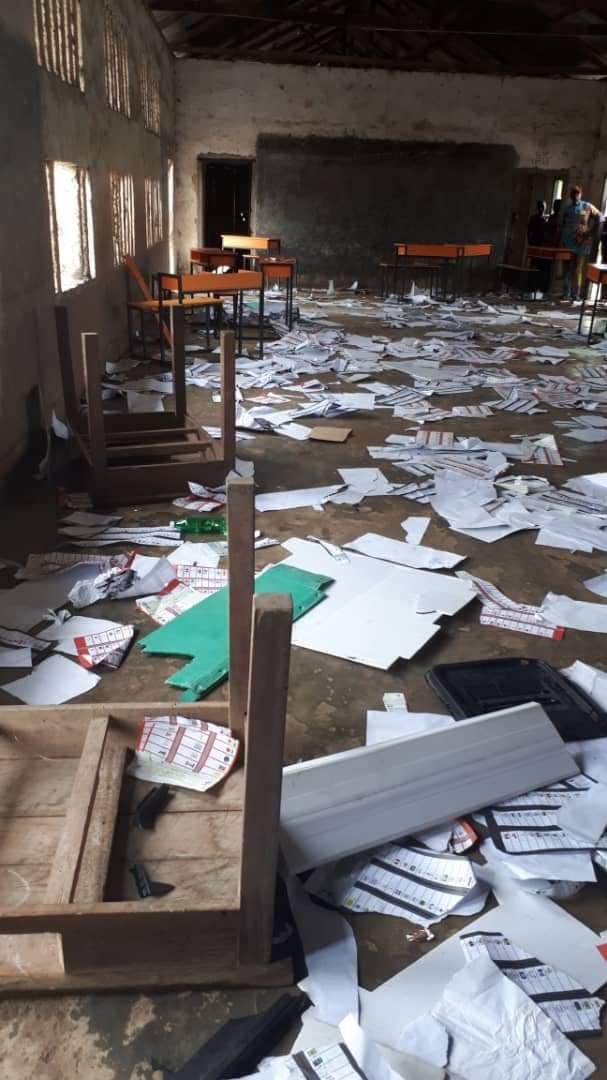 Election Materials Destroyed in Ikot Ekpene, Akwa Ibom. 1