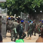 Nigerian Soldiers And Police Clash At INEC Office In Port-Harcourt [Photos/Video] 1