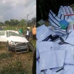 INEC Vehicle Conveying Thumb Printed Ballot Papers Involved In Accident In Akwa Ibom [Photos] 2