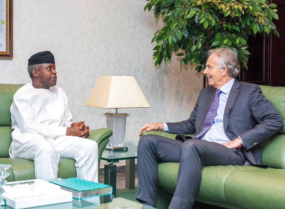 Former UK Prime Minister Tony Blair Meets With VP Osinbajo In Aso Rock 14